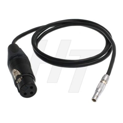 HangTon XLR Line Level Audio Cable for Microphone ARRI Alexa Mini/RED V-Raptor/Z CAM E2 Camera Shure Mixer, 3-pin XLR to 00B 5 Pin (1 m, Straight 5-pin)