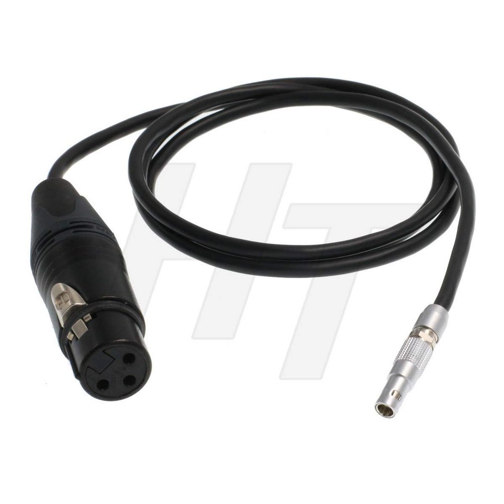 HangTon XLR Line Level Audio Cable for Microphone ARRI Alexa Mini/RED V-Raptor/Z CAM E2 Camera Shure Mixer, 3-pin XLR to 00B 5 Pin (1 m, Straight 5-pin)