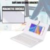 Bluetooth Keyboard with Portfolio Flip Leather Case Cover Detachable Keyboard for 4.5'' 6.8'' iOS, Android and Smart Phones White view 4