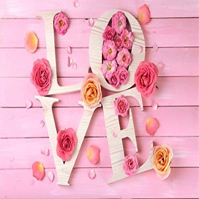 Leyiyi Valentine's Day Backdrop 10x8ft Photography Backdrop Soft Color Blossoming Flowers Red Pattern Paper Folded Decoration Lovers Portraits Props
