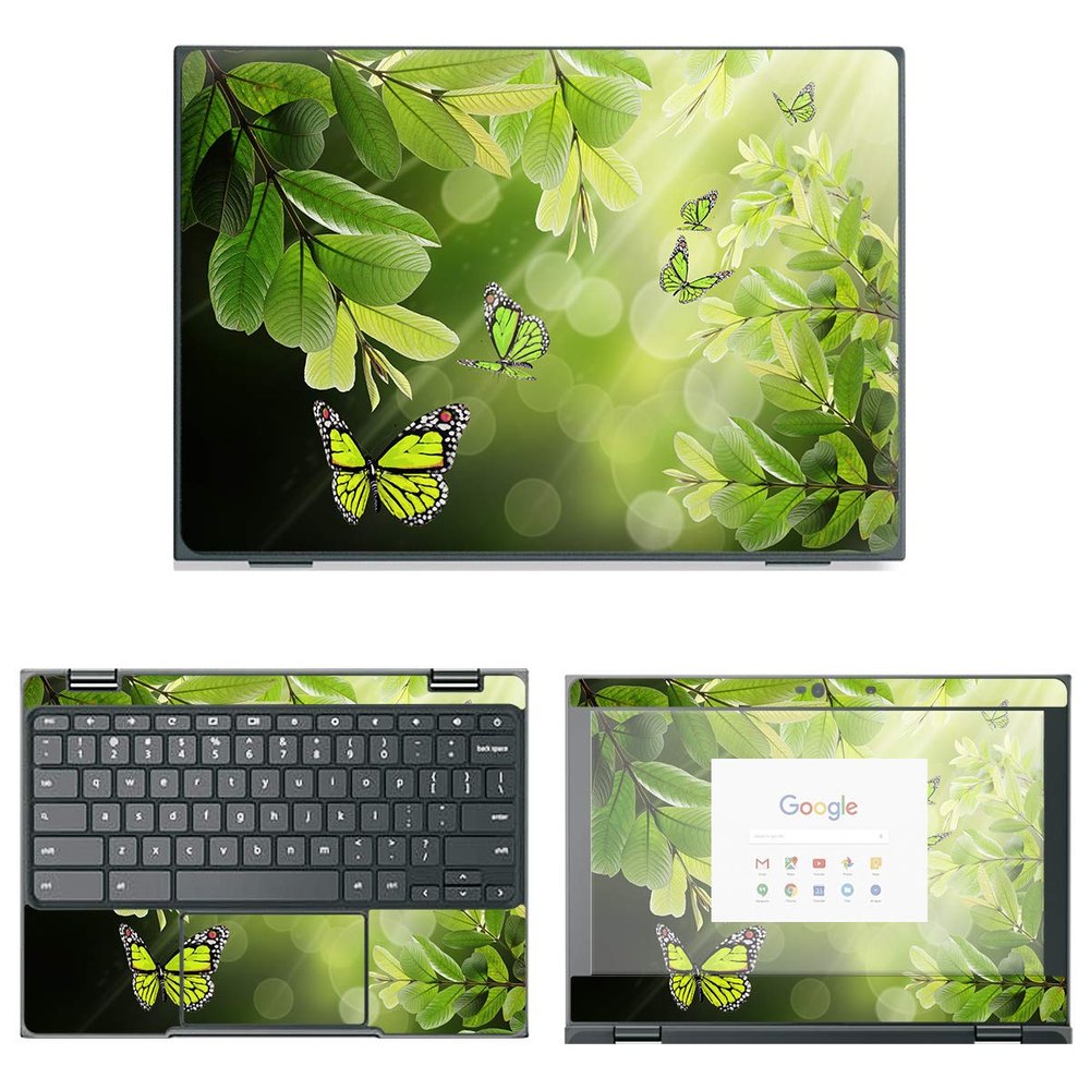 Decalrus - Protective Decal Butterfly Skin Sticker for Lenovo 100E ChromeBook (11.6" Screen) case Cover wrap LE100Echromebook-132