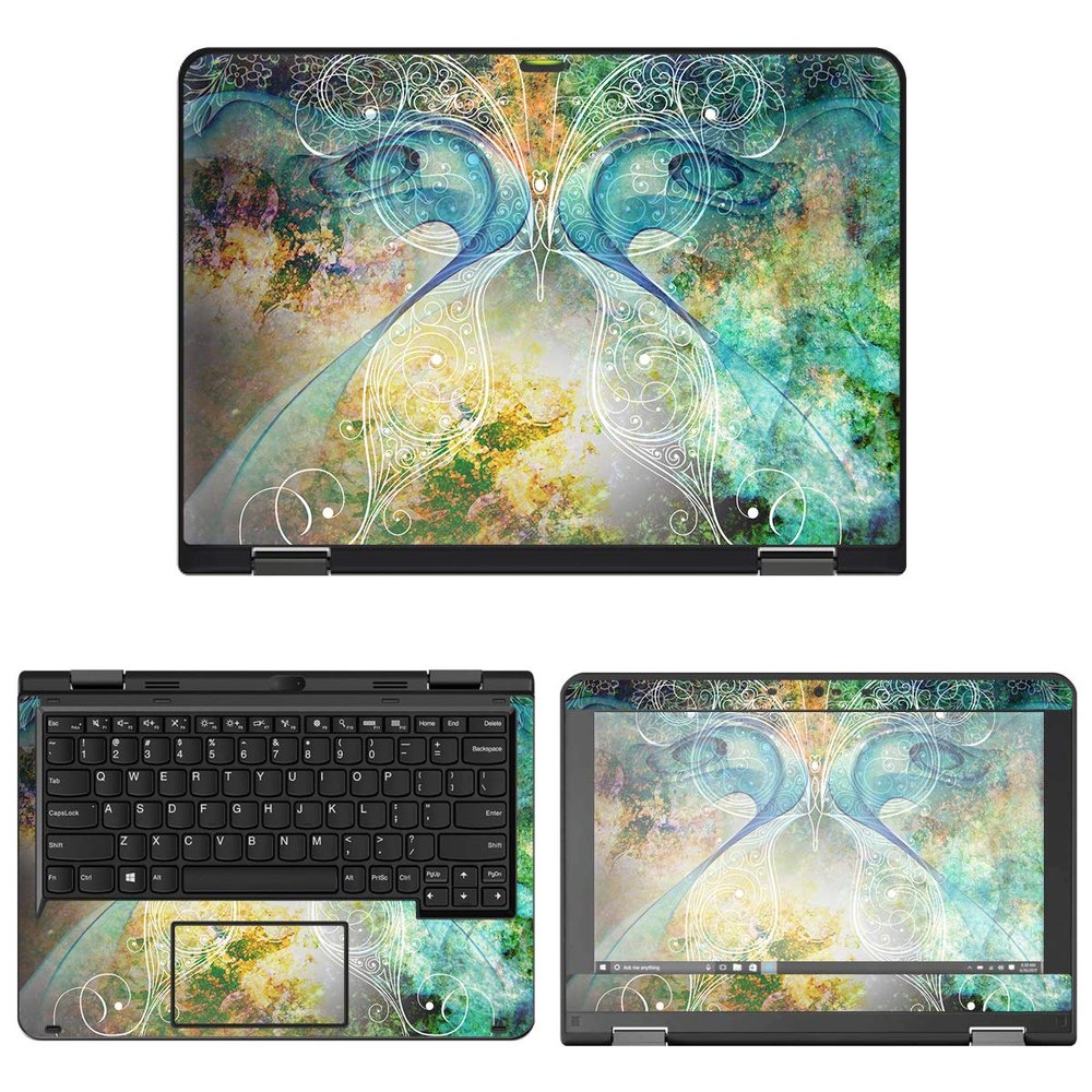 Decalrus - Protective Decal Butterfly Skin Sticker for Lenovo ThinkPad Yoga 11e (5th Gen.) (11.6" Screen) case Cover wrap LEthinkpadYoga11E_5G-197