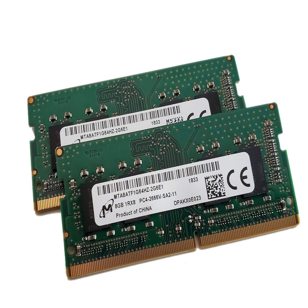 Genuine Micron OEM Laptop Ram MTA8ATF1G64HZ-2G6E1 16GB (2x8GB) PC4-21300 DDR4-2666MHz Non-ECC Unbuffered 260-Pin 1.2V DDR4