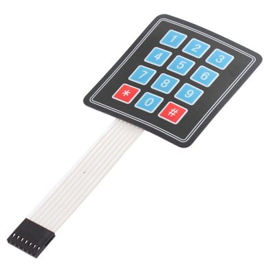 Aexit Matrix Array Switches 4x3 12 Key Membrane Switch Keypad Keyboard for Foot Switches AVR PIC