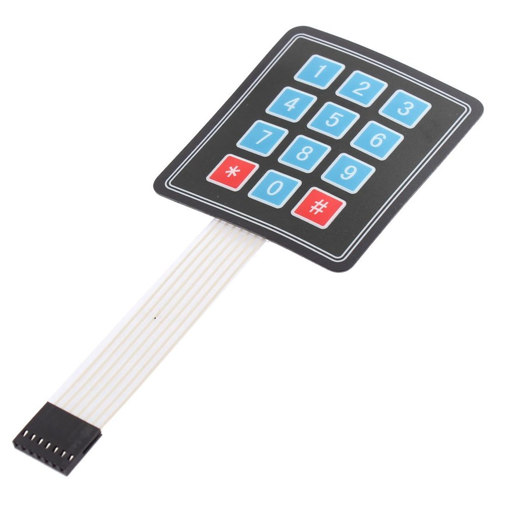 Aexit Matrix Array Switches 4x3 12 Key Membrane Switch Keypad Keyboard for Foot Switches AVR PIC