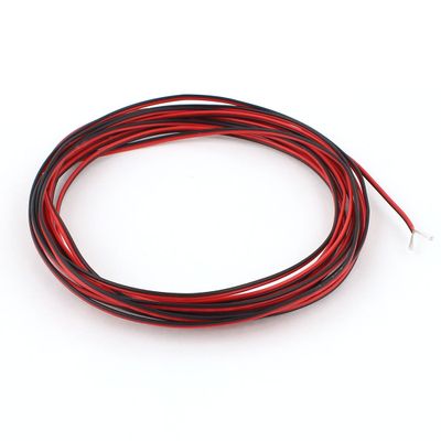 Aexit 5M 24AWG Electrical Boxes, Conduit & Fittings 0.2mm2 Red Black Dual Core Cable Wire for Car Electrical Boxes Auto Speaker