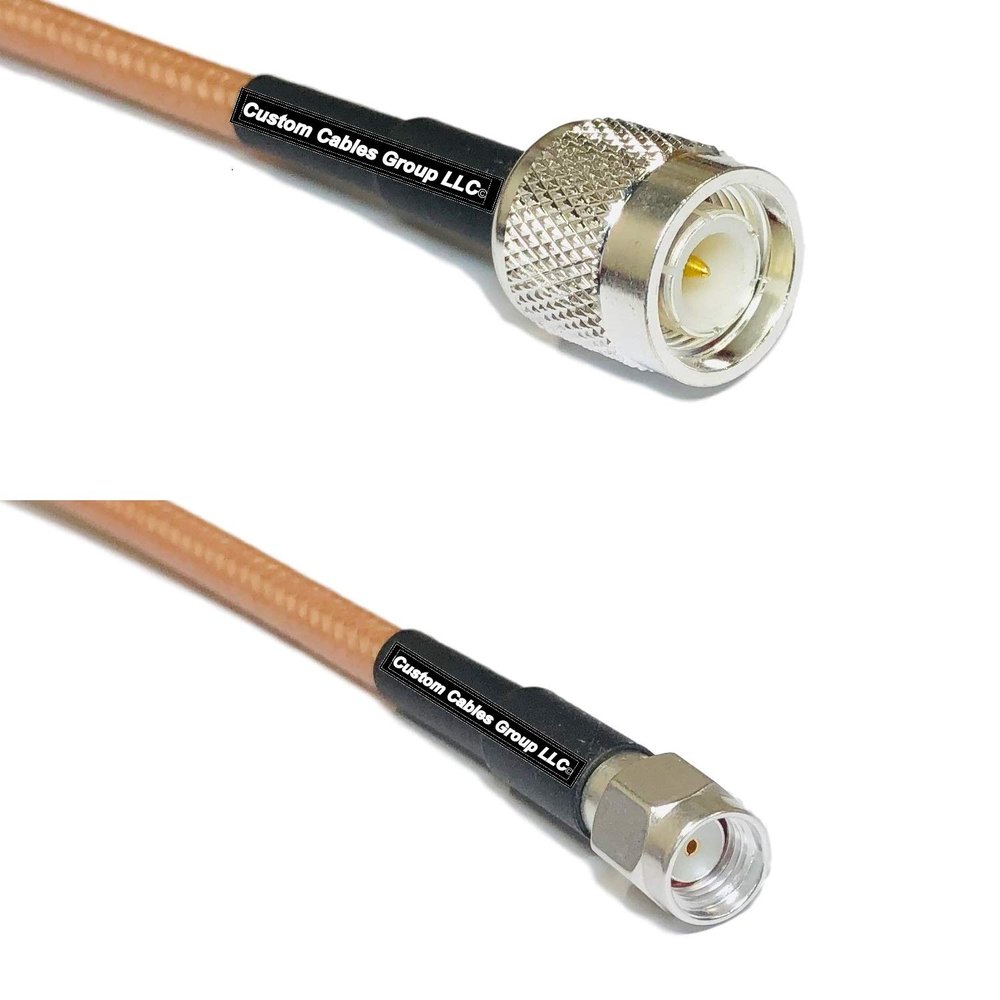 1 Foot RG142 TNC Male to RP-SMA Male RF Coaxial Cable