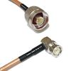 10 feet RG142 N Male to BNC Male Angle RF Coaxial Cable view 1