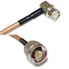 1 Foot RG142 BNC Male Angle to N Male RF Coaxial Cable view 1