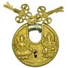 PARIJAT HANDICRAFT Door Lock Brass Handicraft Golden Finished Laxmi Ganesha Functional Combination Security Padlock. view 1