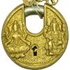 PARIJAT HANDICRAFT Door Lock Brass Handicraft Golden Finished Laxmi Ganesha Functional Combination Security Padlock. view 2