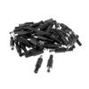 Aexit CCTV 2.1mm Plug-in Switches x 5.5mm Plastic DC Power Male Jack Adapter Connector Outlet Switches Black 50pcs view 1