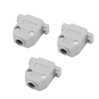 Aexit Plastic DB15 Cord Management D-SUB Female Connector Hood Cover Case Shell Cable Raceways 3pcs Gray