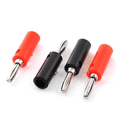 Aexit Audio Speaker Cables & Interconnects Cable Wire 4mm Banana Connector Adapter Black Red Power Cables 2 Pairs