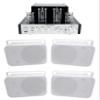 Rockville HP65S-8 Bundle: (4) 6.5 in Indoor/Outdoor Speakers with Swivel Brackets, BluTube 70-Watt Tube Stereo Receiver, Bluetooth, RCA inputs, for patios and Yard Audio, 5-Items view 1