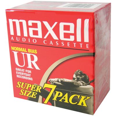 Maxell 108575 Optimally Designed for Voice Recording Brick Packs with Low Noise Surface - 90 Minute Audio Cassettes, 7 Tapes Per Pack (2-Pack)