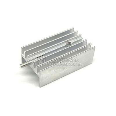 10Pcs 151025mm Needle TO-220 Transistor Aluminum Heatsink Radiator with hjxrhgal for Transistors TO220 White