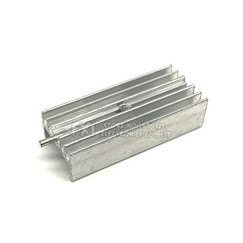 10Pcs 151035mm Aluminum Heatsink Radiator with TO-220 Transistor Needle hjxrhgal for Transistors TO220 White