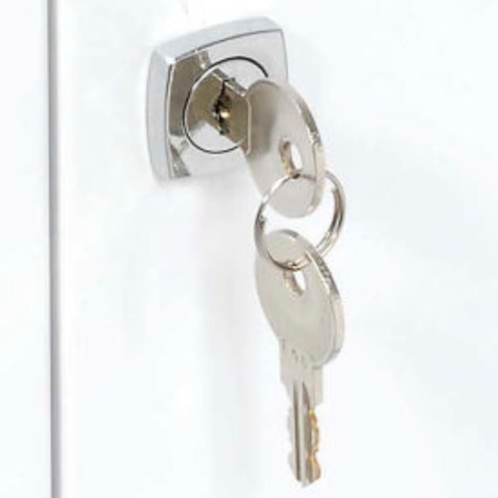 Global Industrial RP9052 Replacement Lock Set with Keys for Medicine Cabinet Model 269940