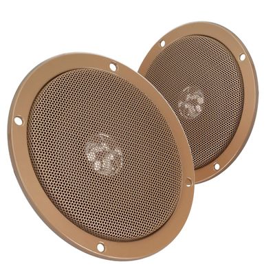 Magnadyne 5 inch Dual Cone Slim Mount Speakers for RV, Car, & Home (Gold)