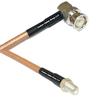 1 Foot RG400 Silver Plated BNC Male Angle to SMA Female RF Coaxial Cable view 1