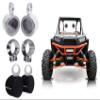 Rockville MAC525S Bundle: 5.25 in Polished Metal Marine Wakeboard Speaker Pod Enclosures, MacSwivelS 360 Degree Rotation Clamp Mounts, RWBC525 Neoprene Covers for RZR/ATV/UTV, 3-Items view 1