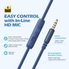 AILIHEN C8 Headphones Wired, On-Ear Headphones with Microphone and Volume Control, Corded 3.5mm Headset for Boys Girl School Smartphones Chromebook Laptop Computer Tablets Airplane Travel (Indigo) view 4