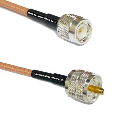 1 Foot RG400 Silver Plated TNC Male to PL259 UHF Male RF Coaxial Cable