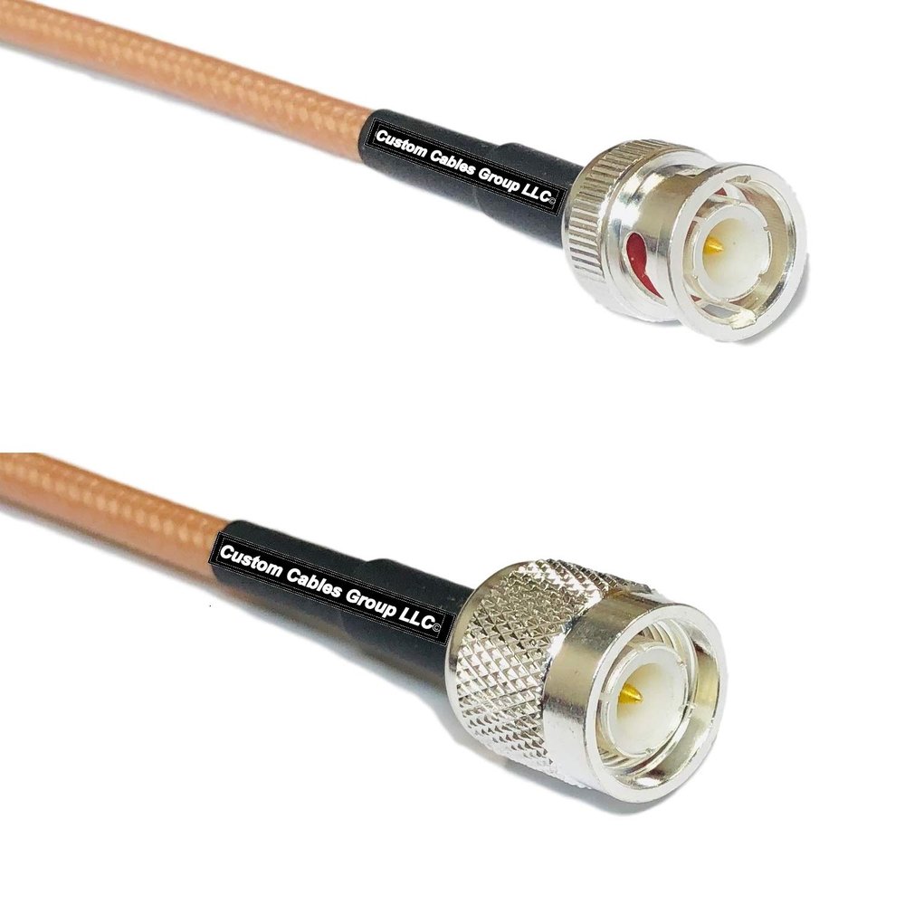 1 Foot RG400 Silver Plated BNC Male to TNC Male RF Coaxial Cable