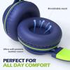 AILIHEN C8 Headphones Wired, On-Ear Headphones with Microphone and Volume Control, Corded 3.5mm Headset for Boys Girl School Smartphones Chromebook Laptop Computer Tablets Airplane Travel (Blue Green) view 3
