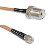 1 Foot RG400 Silver Plated UHF Female Bulkhead to SMA Male RF Coaxial Cable view 1
