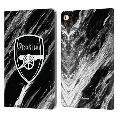 Head Case Designs Officially Licensed Arsenal FC Marble Crest Patterns Leather Wallet Case Compatible with Apple iPad 9.7 2017 / iPad 9.7 2018