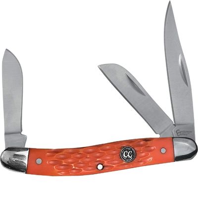 Cattleman's Cutlery CC0001JOD Stockman Orange Delrin 2.5" Folding Pocket Knife