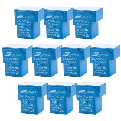 HWMATE DC 12V 30A Power Relay PCB Mount 6 Pins Conversion Type (10 Pack)