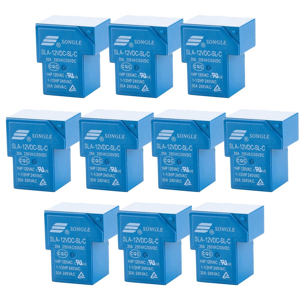 HWMATE DC 12V 30A Power Relay PCB Mount 6 Pins Conversion Type (10 Pack)