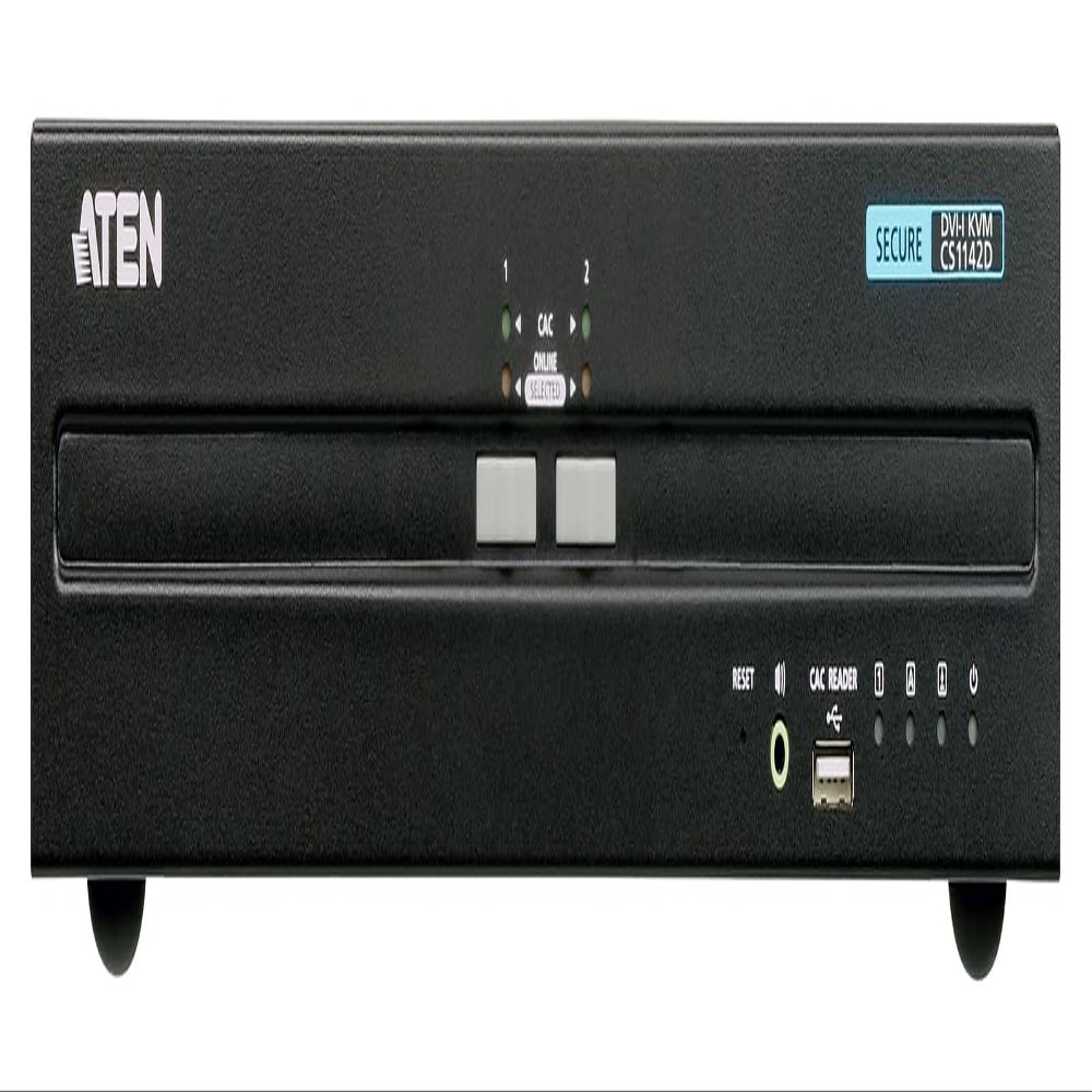 Aten 2-Port USB DVI Dual Display Secure KVM Switch, CS1142D-AT-G (Secure KVM Switch)