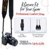 Art Tribute Camera Strap, Vintage Embroidered Neck Shoulder & Crossbody Camera Strap for DSLR Mirrorless Cameras, Fits Canon Nikon Sony Fujifilm, Quick Release, Photographer Gift, Red Roses view 4