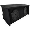 American Sound Connection ASC JW2X10-0717-AR Compatible with 2007-2018 Jeep Wrangler 2 Door Dual 10" Sub Box Enclosure with Amp Rack & 43CVT104 10-inch Sub CompVT CVT10 350W RMS 4 Ohm SVC Subwoofer view 1