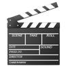 Movie Film Clap Board, Hollywood Clapper Board Wooden Film Movie Clapboard Accessory with Black & White, 12"x11" Give Away White Erasable Pen view 1