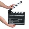 Movie Film Clap Board, Hollywood Clapper Board Wooden Film Movie Clapboard Accessory with Black & White, 12"x11" Give Away White Erasable Pen view 2