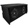 American Sound Connection ASC JW2X10-0717-AR Compatible with Jeep Wrangler 2007-2018 2 Door Dual 10" Sub Box Subwoofer Enclosure with Amp Rack and Kicker 43C104 10" Comp C10 Series Sub view 1