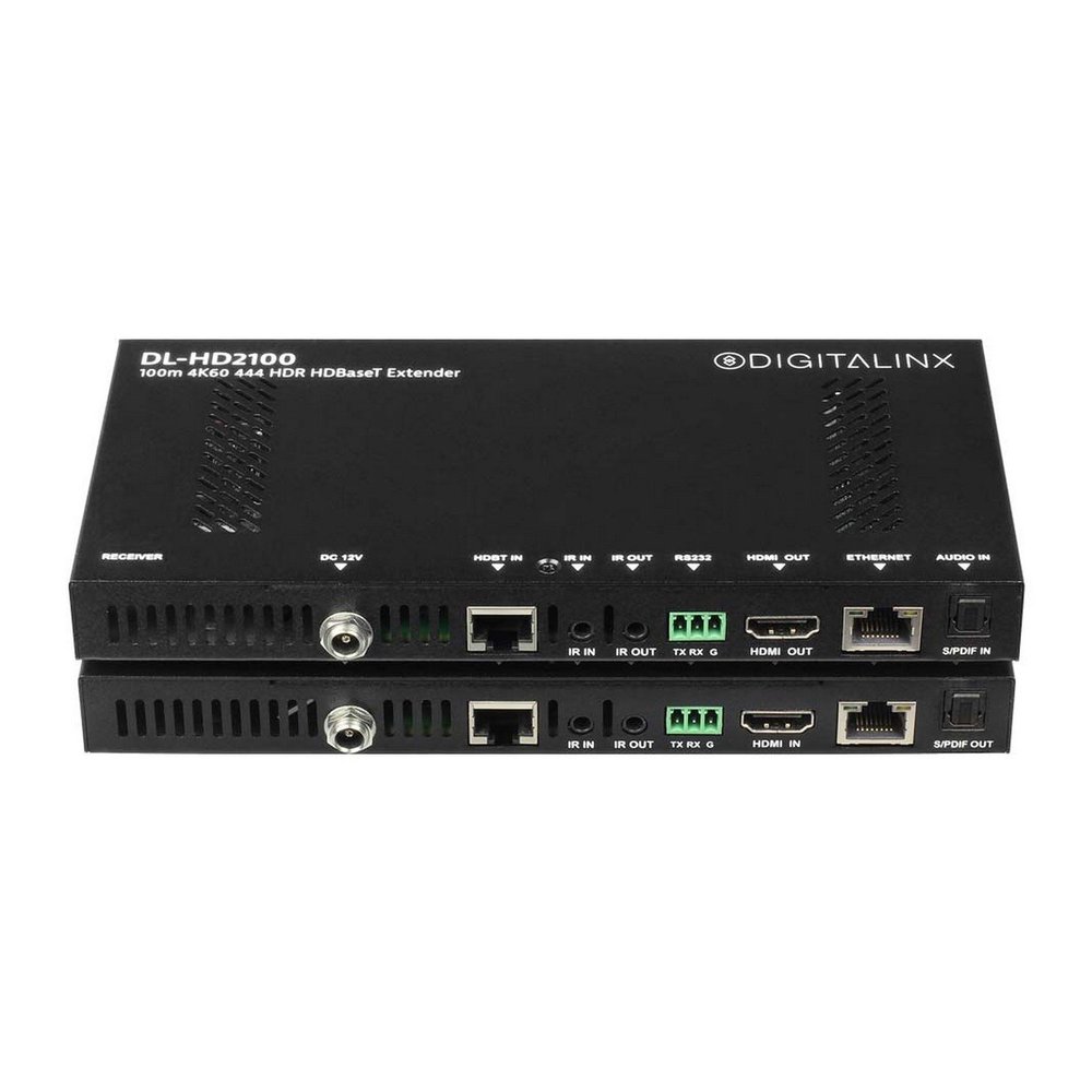 DigitaLinx HDMI HDBaseT 18G 4K60 4:4:4 capable extender set with IR,RS232,ARC, & audio de-embedding