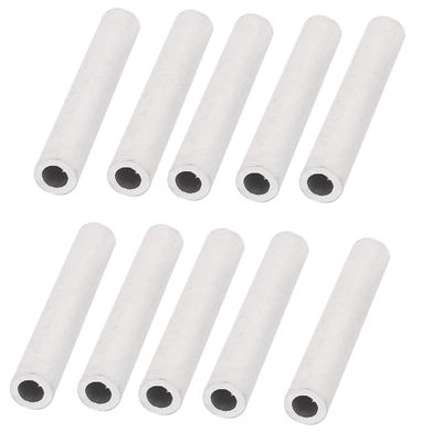 Aexit 10Pcs Aluminium Cord Management 5mm Inner Dia Tube Straight Connector Joints Cable Raceways 53mm Long