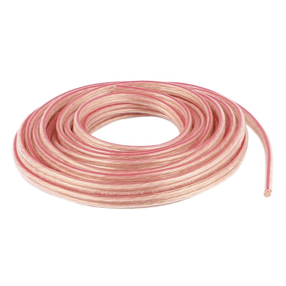 Aexit 5 Meter Audio & Video Accessories 16 Ft Speaker 200 Copper Wire Core Cable Cord Coil Home Audio Connectors & Adapters Gold Tone