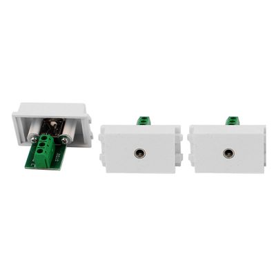 Aexit 3 Pcs Distribution 3.5mm Female Headphone Earphone Stereo Jack Socket for 128 Wall Wall Plates & Connectors Plate Panel