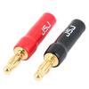 Aexit 2 Pcs Cables & Interconnects 4mm Audio Speaker Cable Connector Screw Type Banana Jack Power Cables Black Red view 1