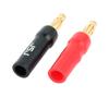 Aexit 2 Pcs Cables & Interconnects 4mm Audio Speaker Cable Connector Screw Type Banana Jack Power Cables Black Red view 2