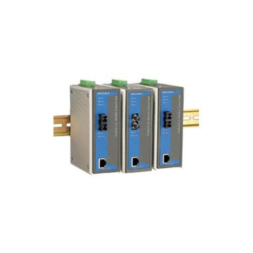 MOXA IMC-101-M-ST-T-IEX Industrial Ethernet-to-Fiber Media Converter, Industrial 10/100BaseTX to 100BaseFX Media Converter, Multi Mode, ST, -40 to 75C, IECEx Certification Approval