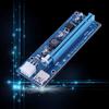 6pin Riser USB 3.0 PCI-E 1X to 16X Card Riser Extender Adapter Card with 4 Capacitances Stable Riser for BTC Mining (Only Card) view 3