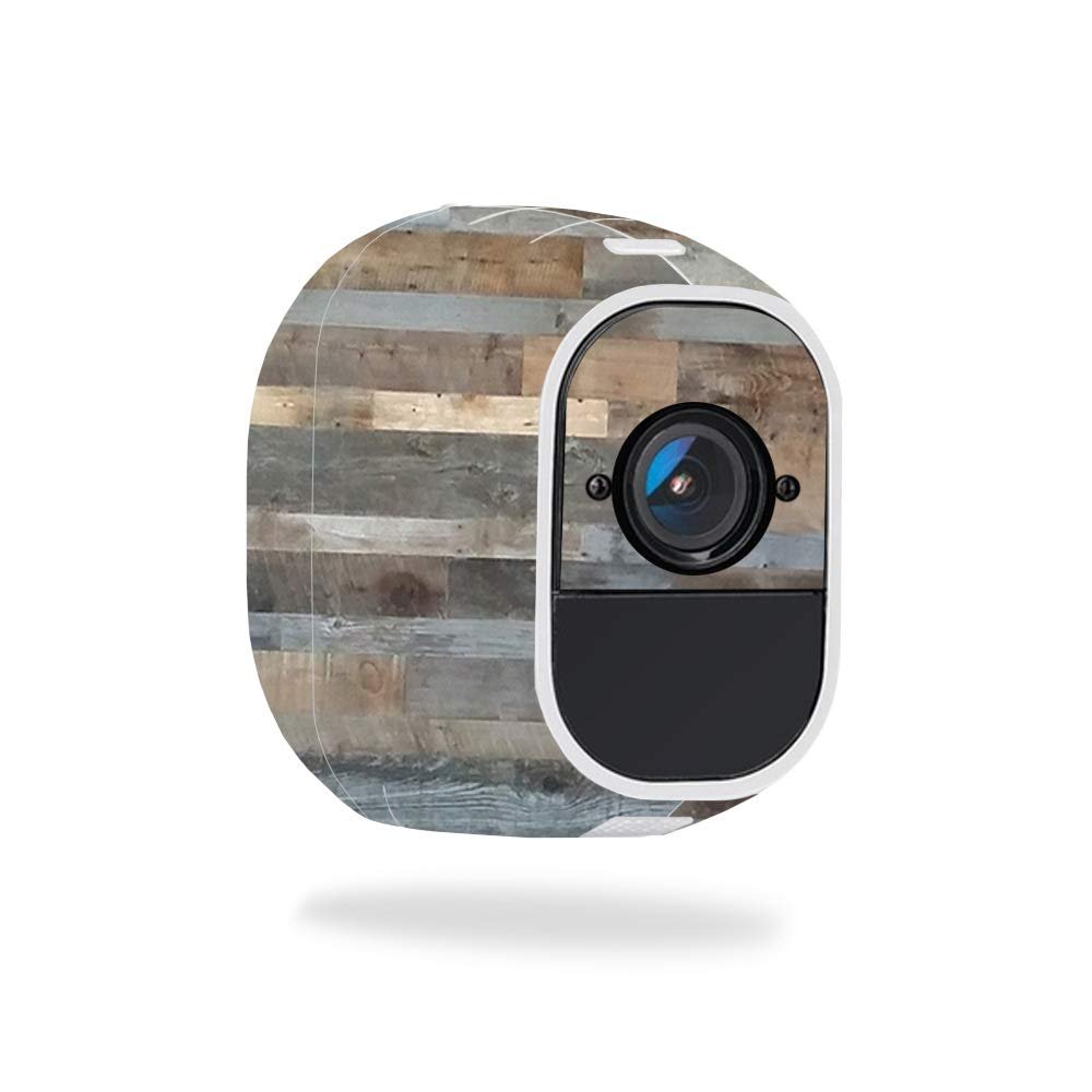 MightySkins Skin Compatible with Netgear Arlo Pro 2 - Gray Wood | Protective, Durable, and Unique Vinyl Decal wrap Cover | Easy to Apply, Remove, and Change Styles | Made in The USA
